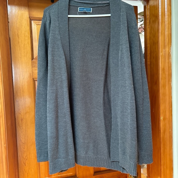 Karen Scott Gray Cardigan - Picture 1 of 5